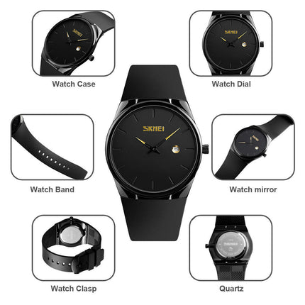 Men's Quartz Watches Business Casual Waterproof Date Wrist Watch for Men