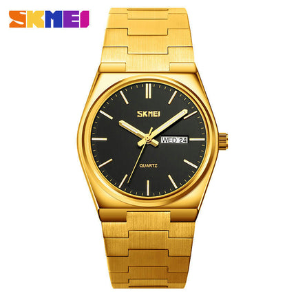 Men's Watch Analog Quartz Stainless Steel Waterproof Day and Date Business Wrist Watch