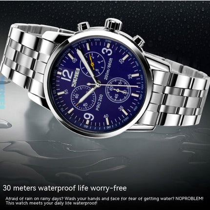 Men's Watches Business Quartz Stainless Steel Waterproof Luminous Wrist Watch