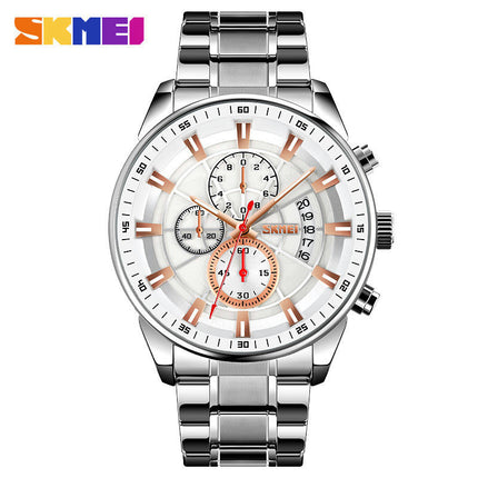 Men’s Watch Analog Quartz Stainless Steel Waterproof Chronograph Date Wrist Watches