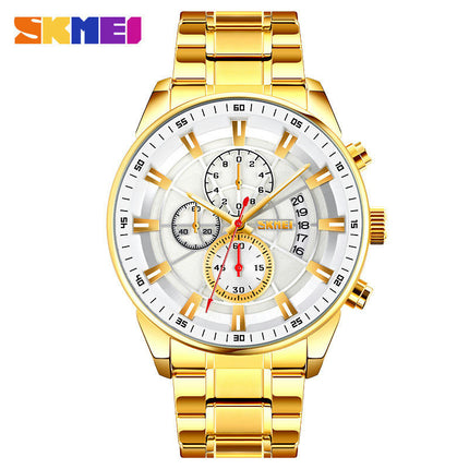 Men’s Watch Analog Quartz Stainless Steel Waterproof Chronograph Date Wrist Watches