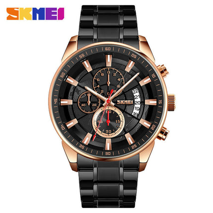 Men’s Watch Analog Quartz Stainless Steel Waterproof Chronograph Date Wrist Watches