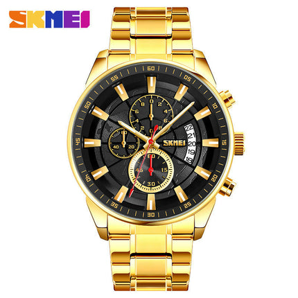 Men’s Watch Analog Quartz Stainless Steel Waterproof Chronograph Date Wrist Watches