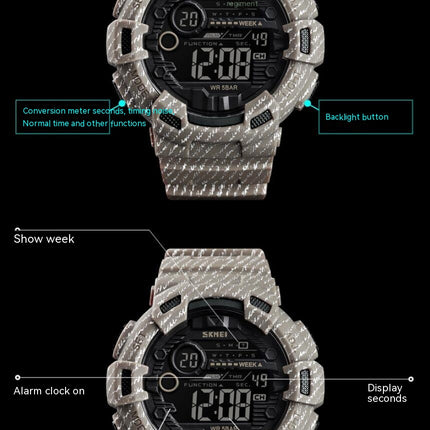 Military Digital Watch Man's waterproof Luminous Display Stopwatch Sport Date Watch