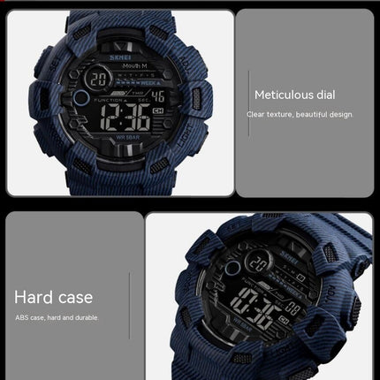 Military Digital Watch Man's waterproof Luminous Display Stopwatch Sport Date Watch