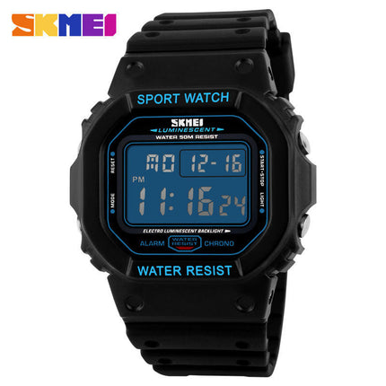 Digital Watch for Men Outdoor Sports Stopwatch Alarm Waterproof Wristwatch