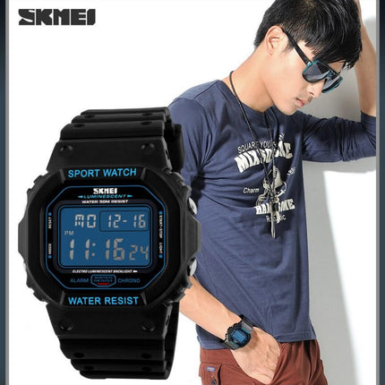 Digital Watch for Men Outdoor Sports Stopwatch Alarm Waterproof Wristwatch