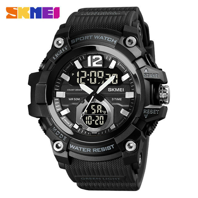 Men's Digital Sports Watch, Waterproof LED Stopwatch Alarm Wristwatch