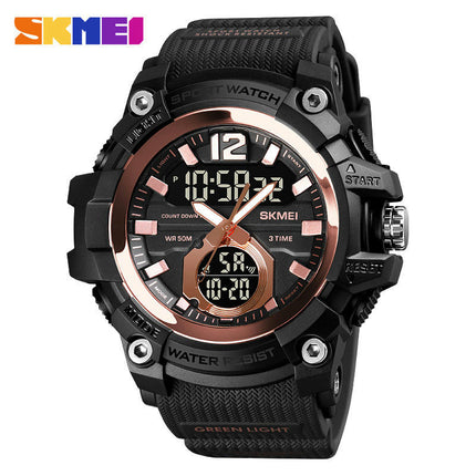 Men's Digital Sports Watch, Waterproof LED Stopwatch Alarm Wristwatch