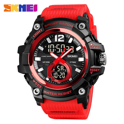 Men's Digital Sports Watch, Waterproof LED Stopwatch Alarm Wristwatch