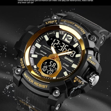 Men's Digital Sports Watch, Waterproof LED Stopwatch Alarm Wristwatch