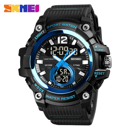 Men's Digital Sports Watch, Waterproof LED Stopwatch Alarm Wristwatch