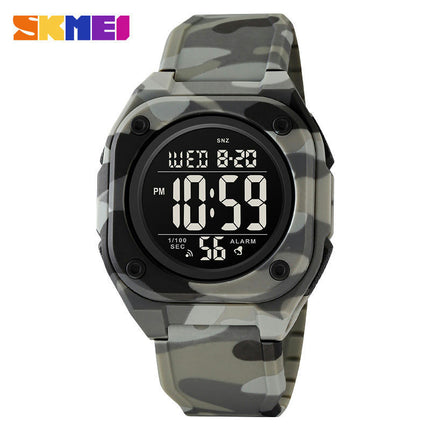 Men's Waterproof Wrist Watch Sport Stopwatch Countdown Square Digital Watches