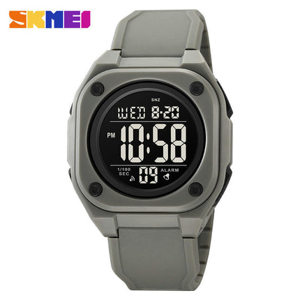 Men's Waterproof Wrist Watch Sport Stopwatch Countdown Square Digital Watches