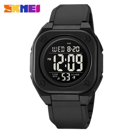 Men's Waterproof Wrist Watch Sport Stopwatch Countdown Square Digital Watches