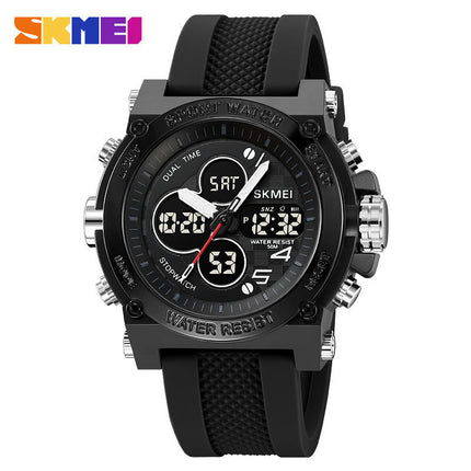 Men's Outdoor Sports Electronic Watch LED Stopwatch Waterproof Digital Analog Watches