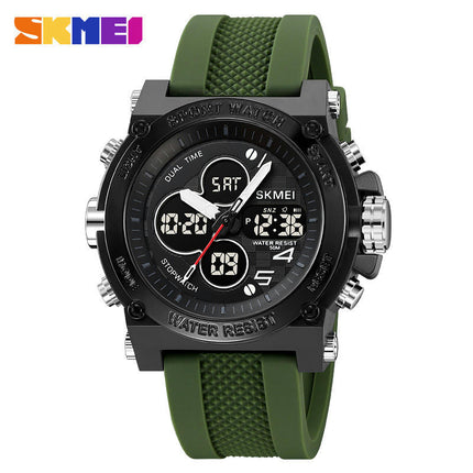 Men's Outdoor Sports Electronic Watch LED Stopwatch Waterproof Digital Analog Watches