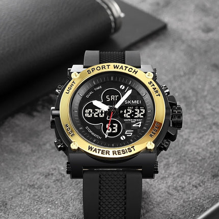 Men's Outdoor Sports Electronic Watch LED Stopwatch Waterproof Digital Analog Watches