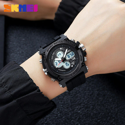 Men's Outdoor Sports Electronic Watch LED Stopwatch Waterproof Digital Analog Watches