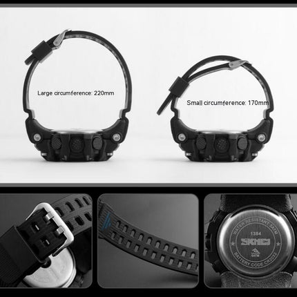 Men's Sports Military Stopwatch LED Backlight Waterproof Digital Watch