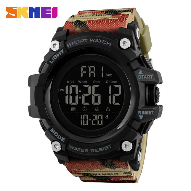 Men's Sports Military Stopwatch LED Backlight Waterproof Digital Watch