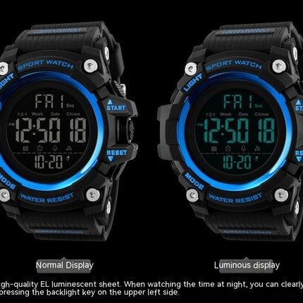 Men's Sports Military Stopwatch LED Backlight Waterproof Digital Watch