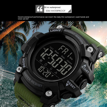 Men's Sports Military Stopwatch LED Backlight Waterproof Digital Watch