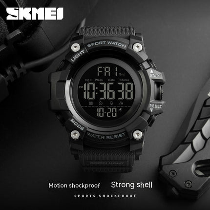 Men's Sports Military Stopwatch LED Backlight Waterproof Digital Watch