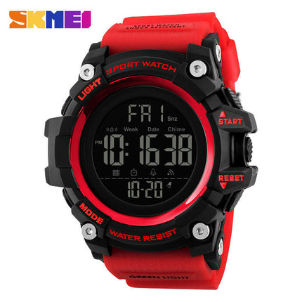 Men's Sports Military Stopwatch LED Backlight Waterproof Digital Watch