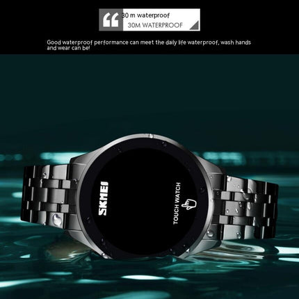 Touch Screen Digital LED Waterproof Men's Sport Stainless Steel Wrist Watch