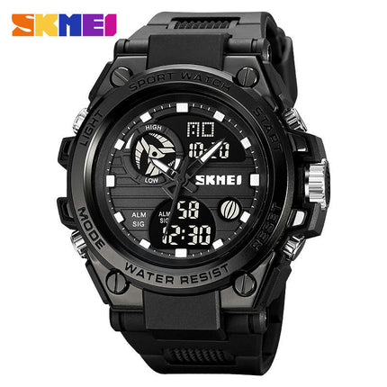 Men's Digital Analog Waterproof Watches with Stopwatch LED Light Multifunctional Wrist Watches