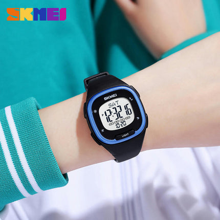 Men's Women's Digital Sport Square Watches with Alarm Stopwatch Waterproof