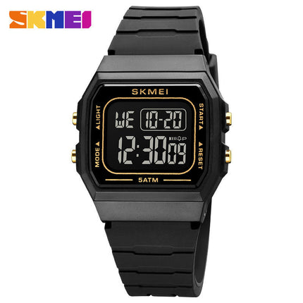 Unisex Digital Watches Multifunctional Stopwatch Countdown Alarm Backlight Waterproof Watch