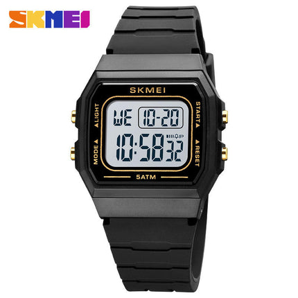 Unisex Digital Watches Multifunctional Stopwatch Countdown Alarm Backlight Waterproof Watch