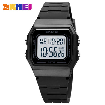 Unisex Digital Watches Multifunctional Stopwatch Countdown Alarm Backlight Waterproof Watch