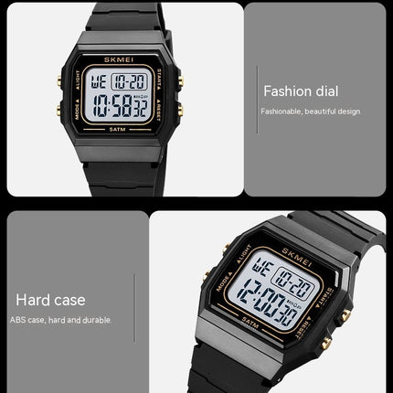 Unisex Digital Watches Multifunctional Stopwatch Countdown Alarm Backlight Waterproof Watch