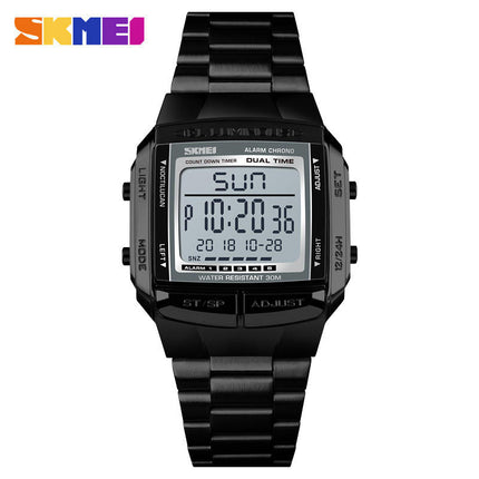 Men's Digital Watch Sports Alarm Business Watches Square Waterproof Wrist Watches