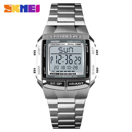 Men's Digital Watch Sports Alarm Business Watches Square Waterproof Wrist Watches