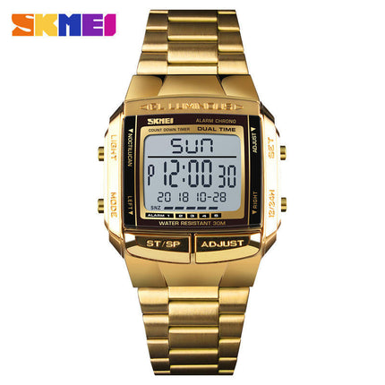 Men's Digital Watch Sports Alarm Business Watches Square Waterproof Wrist Watches