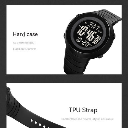 Men's Digital Sports Watch, Waterproof LED Alarm Multifunction Watch