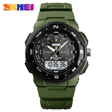 Men's Sport Waterproof Outdoor Digital Watch Alarm LED Analog Watch for Men