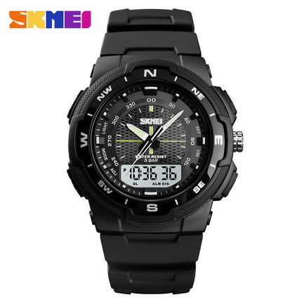 Men's Sport Waterproof Outdoor Digital Watch Alarm LED Analog Watch for Men