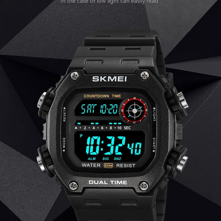 Men's Digital Multi-Function Watches  Alarm Stopwatch Backlight Waterproof Watch