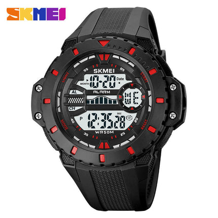 Men's Digital Watch Sports Waterproof Outdoor Watches with LED Back Light