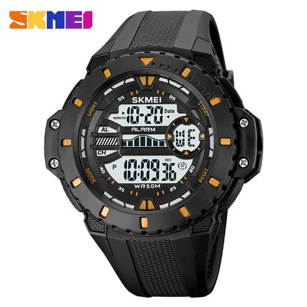 Men's Digital Watch Sports Waterproof Outdoor Watches with LED Back Light