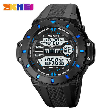 Men's Digital Watch Sports Waterproof Outdoor Watches with LED Back Light