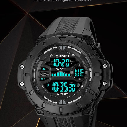 Men's Digital Watch Sports Waterproof Outdoor Watches with LED Back Light