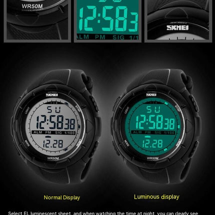 Men's Digital Watch, Sports Waterproof Watches LED Stopwatch Alarm Watch