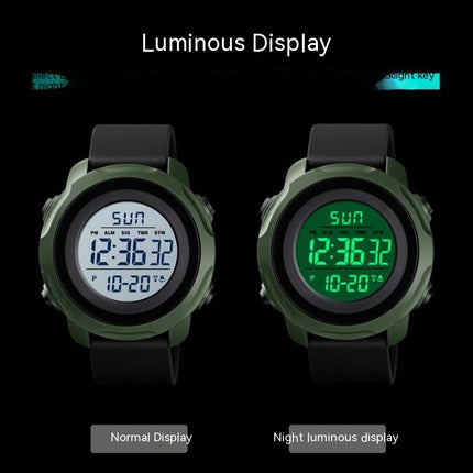 Men's Digital Sports Electronic Waterproof Wrist Watches with Stopwatch Alarm LED Backlight