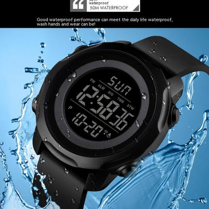 Men's Digital Sports Electronic Waterproof Wrist Watches with Stopwatch Alarm LED Backlight